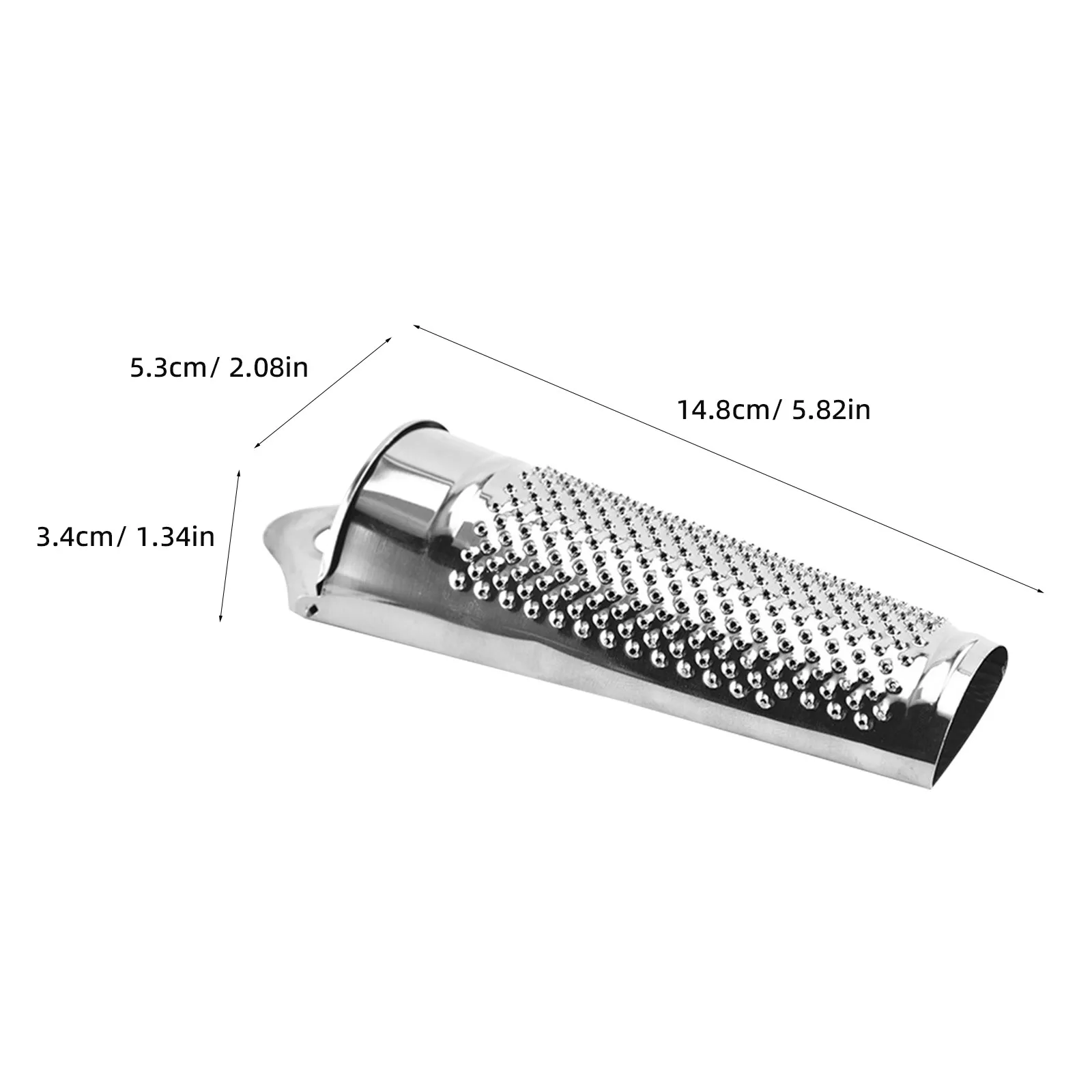 Stainless Steel Single Side Cinnamon Grater Handheld Zester Small Kitchen Nut Shredder Storage Container Kitchen Essential Food
