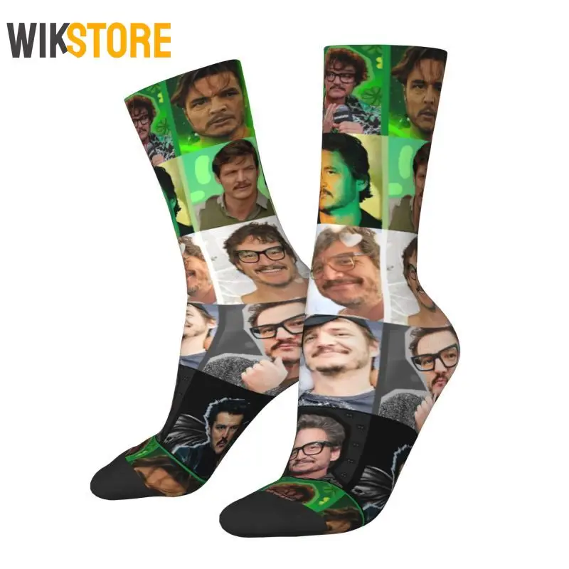 Pedro Pascal Aromantic Pride Flag Crazy Dress Socks for Men Women Fashion Fashion Crew Socks