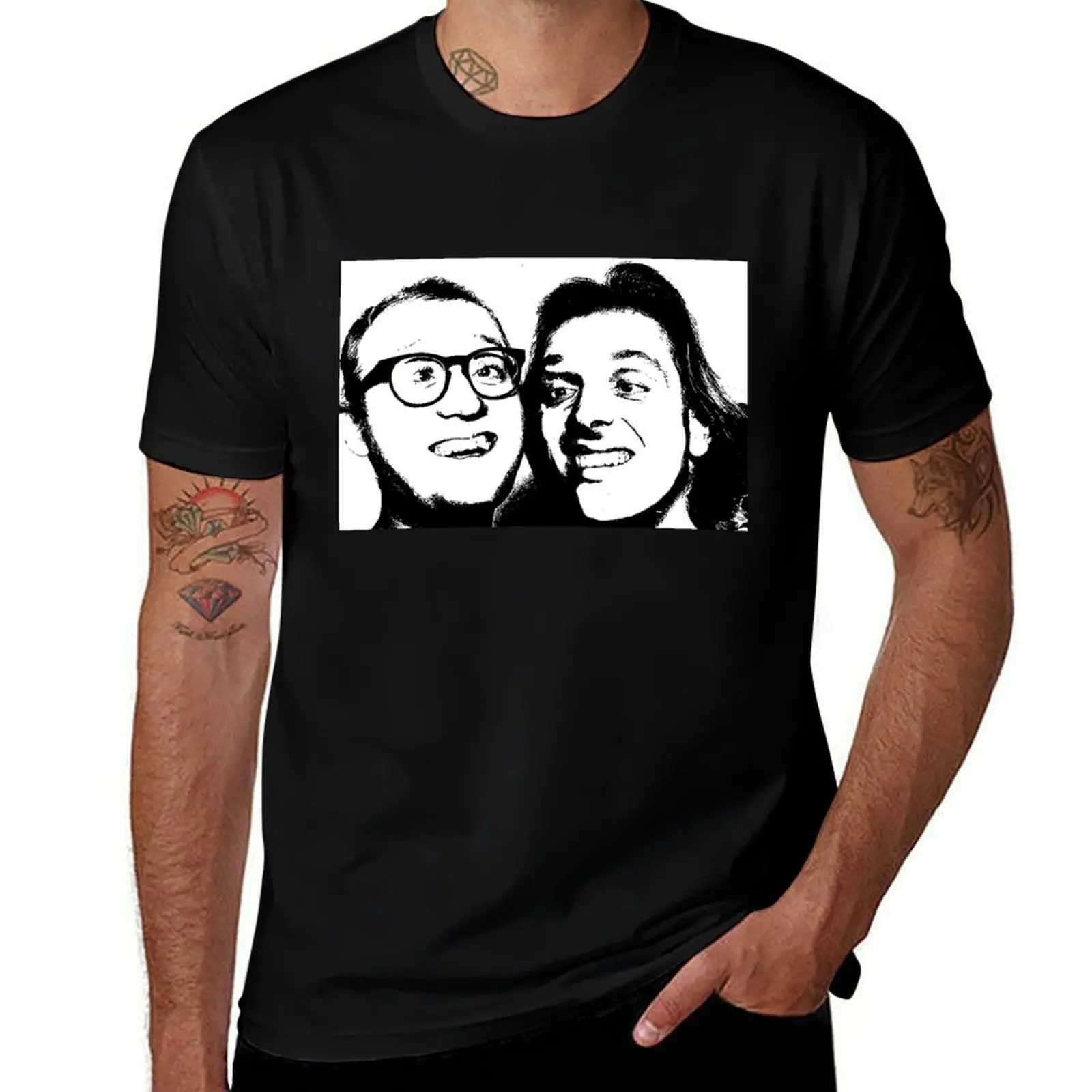 

Rik mayall and Ade edmondson T-Shirt Casual Breathable Short Sleeve Top