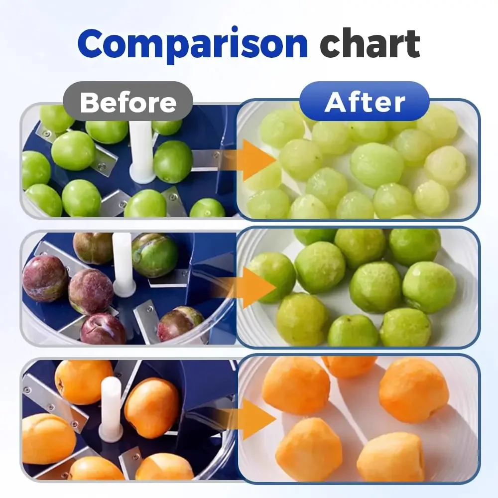 آلة تقشير العنب الكهربائية الأوتوماتيكية لإزالة جلد فاكهة الثوم لفواكه التوت، أداة إعداد الفاكهة #6