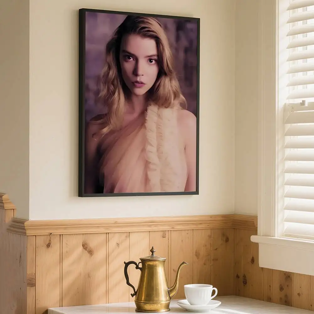 1 قطعة أنيا تايلور الفرح الممثلة المشارك ذاتية اللصق الفن ورقة مقاومة للماء ملصق مقهى بار غرفة جدار ديكور #6