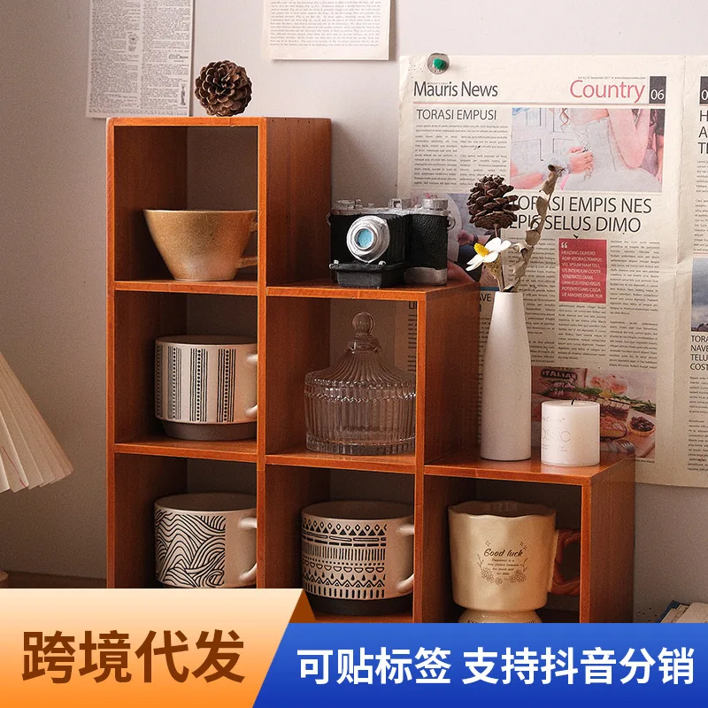 Wooden Duobao Ge Storage Tea Set Teapot Bogu Rack Display Rack Antique Wenwan Teacup Rack Desktop Lattice