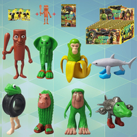 24Pcs Anime Tung Tung Sahur Figure Blind Box 8PCS Action Figurine Doll Kits Collection PVC Model Toy Children Birthday Gift