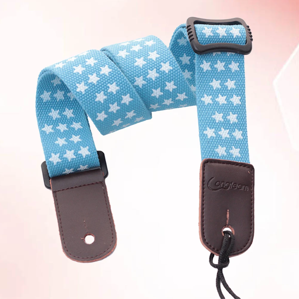 

Adjustable Pure Cotton Ukulele Strap with Head Musical Instrument Parts Accessories (Sky-blue)