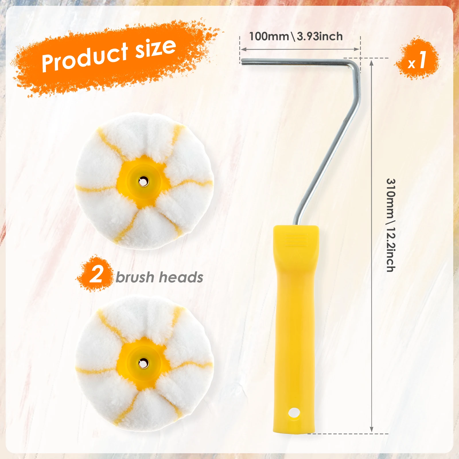 Kit de rouleau de peinture d'angle pour cloisons sèches, outil de rouleau d'angle, coupe-bordure, facile à nettoyer, efficace