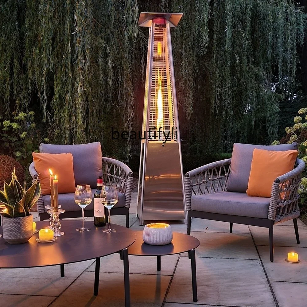 Outdoor Gas Liquefied Gas Heater Commercial Mobile Landscape Tower Quadrilateral Heater