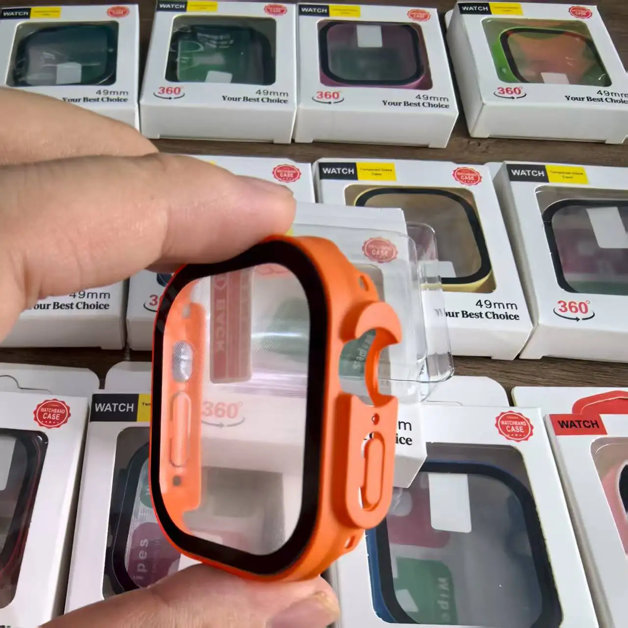 

Для Apple Watch Ultra3 49 мм 2025 ПК бампер + Защитная пленка для экрана закаленное стекло + чехол для Apple Watch Case ultra 2/Ultra аксессуары