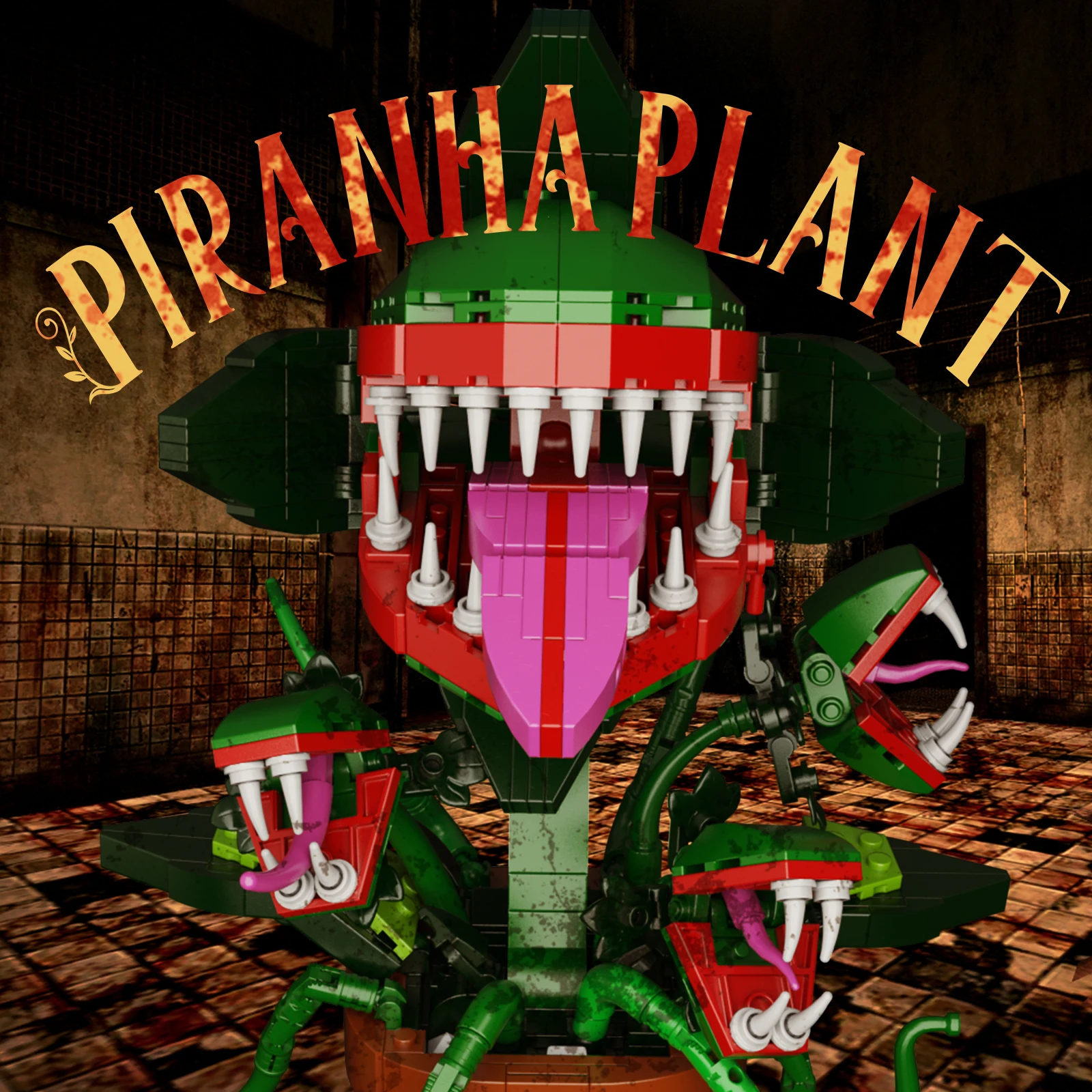 Audrey The II Piranha Plant Flower Building Kit Juguetes, Tienda Horrors Cannibal con boca que se puede abrir para fanáticos de la televisión Niños adultos mayores de 8 años