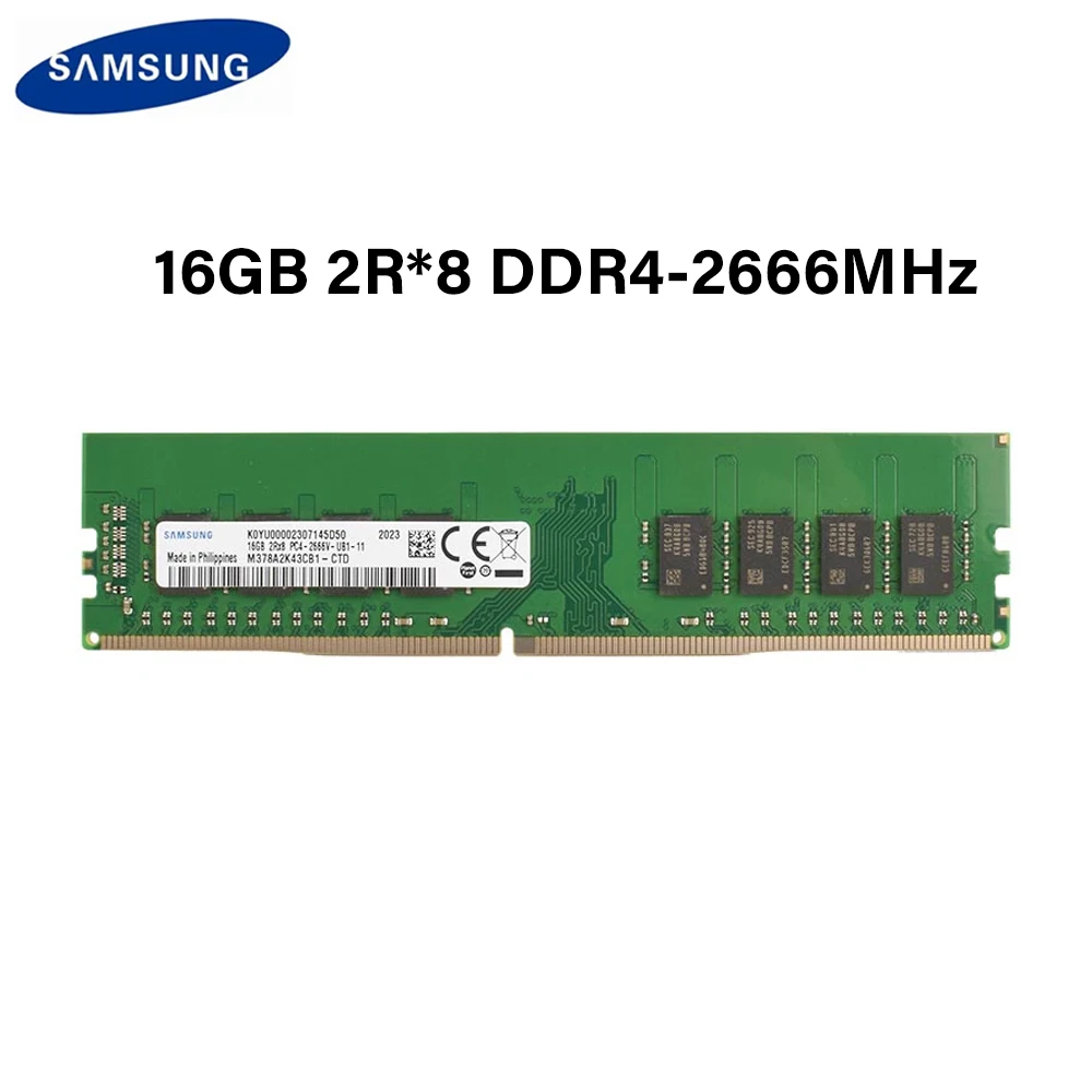 سامسونج ميموريا رام DDR4 16GB 8GB 3200MHz 4GB 2133MHz 2400MHz 2666MHz DIMM PC4-21300 PC4-25600 عالية الأداء سطح المكتب RAM