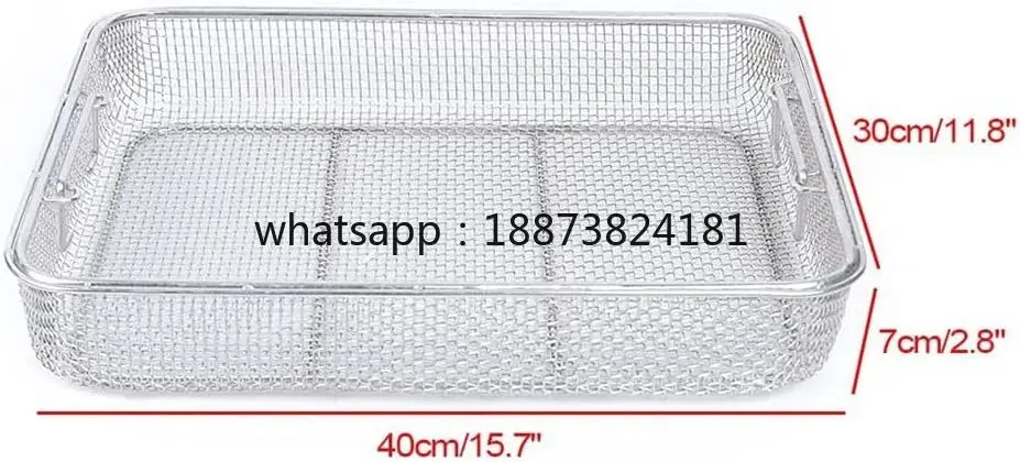 

304 Stainless Steel Disinfecting Basket Sterilization Cleaning Basket Sterilization Tray Case Box Surgical Tool fast