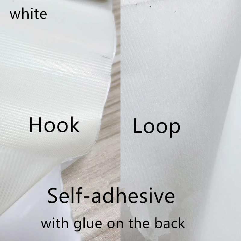 30CM Self-adhesive Hook Loop Fastener White/Black 300mm Magic Tape for Window Door Curtain Sofa Clothing DIY Sewing Accessories