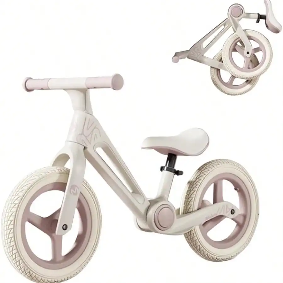12 Inch Kids Folding Balance Bike Bicycle For Toddlers Children Learning Ride On Toy Outdoor Sports Christmas New Year Gift