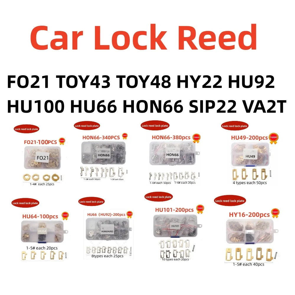 Lock Reed Lock Plaat Voor FO21 TOY43 TOY48 HY22 HU92 HU100 HU66 HON66 SIP22 VA2T voor Honda/BMW/Toyota Auto Lock Reparatie Accessoires