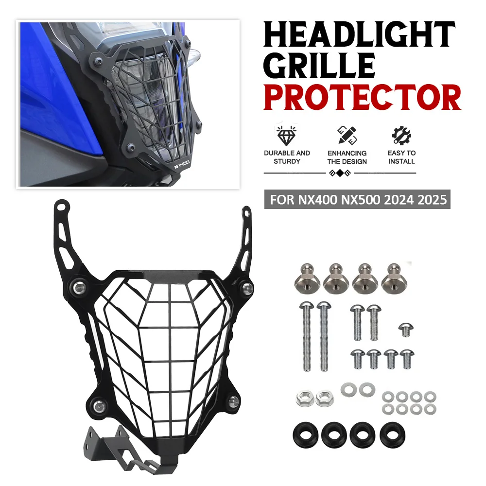 

For Honda NX400 NX500 2023-2024-2025 Motorcycle Headlight Grille Headlamp Bracket Motorcycle Fog Lamp Guard Head Light protector