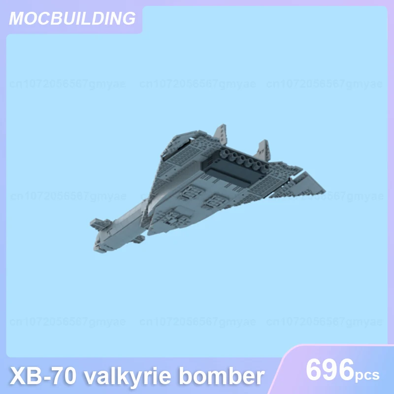 XB-70 Valkyrie Bomber Model MOC Building Blocks DIY Assemble Bricks Military Aircraft Educational Collection Toys Gifts 696PCS