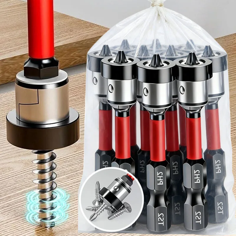 Magnetic Positioning Screwdriver Bits S2 Drywall Screw for Plasterboard Gypsum Board Locating Bit Batch Head Drilling Tools
