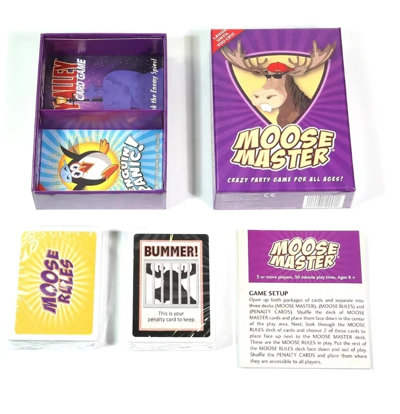 1PC Full English Adult Drinking Party Card Game Moose Master Moose Master Upgrade