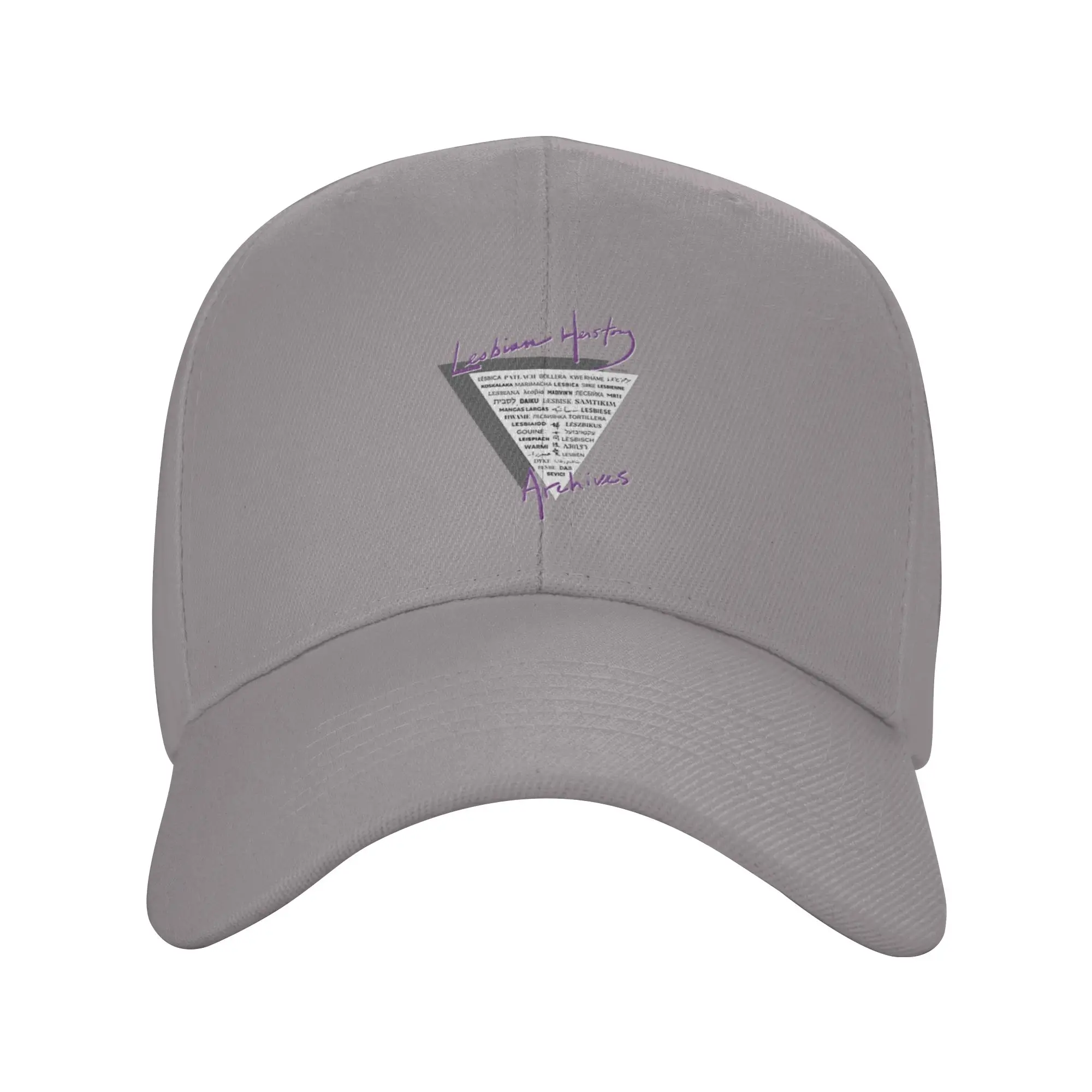 Hot Sale LHA triangle  the word  lesbian  in 40 languages! Baseball Cap  Cool Cap Male  Hiking Cap Male