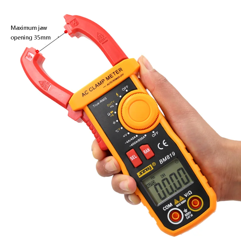 BM818 BM819 Ammeter ACV/DCV ACA Auto Range Measurement of large capacitance NCV Digital clamp meter