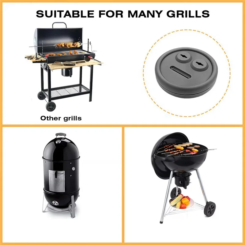 ABRB-온도계 프로브 와셔 Weber Smoker Grill 용 식품 등급 고무 그릴 프로브 와셔 조리기구 액세서리