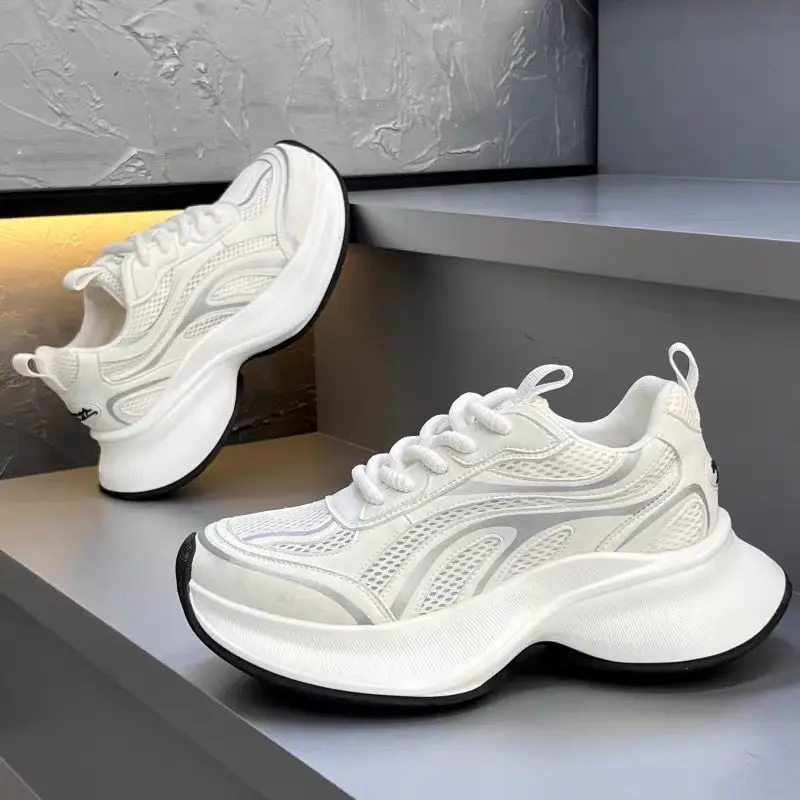 

Летние брендовые женские повседневные кроссовки, модные нескользящие спортивные туфли с дышащей сеткой, трендовые теннисные кроссовки Zapatillas Mujer