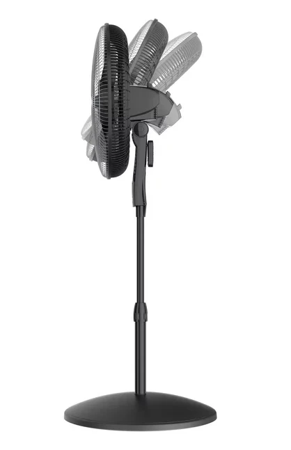 Lasko 18" Oscillating 4-Speed Large Room Pedestal Fan with Remote Control, S18605, Black