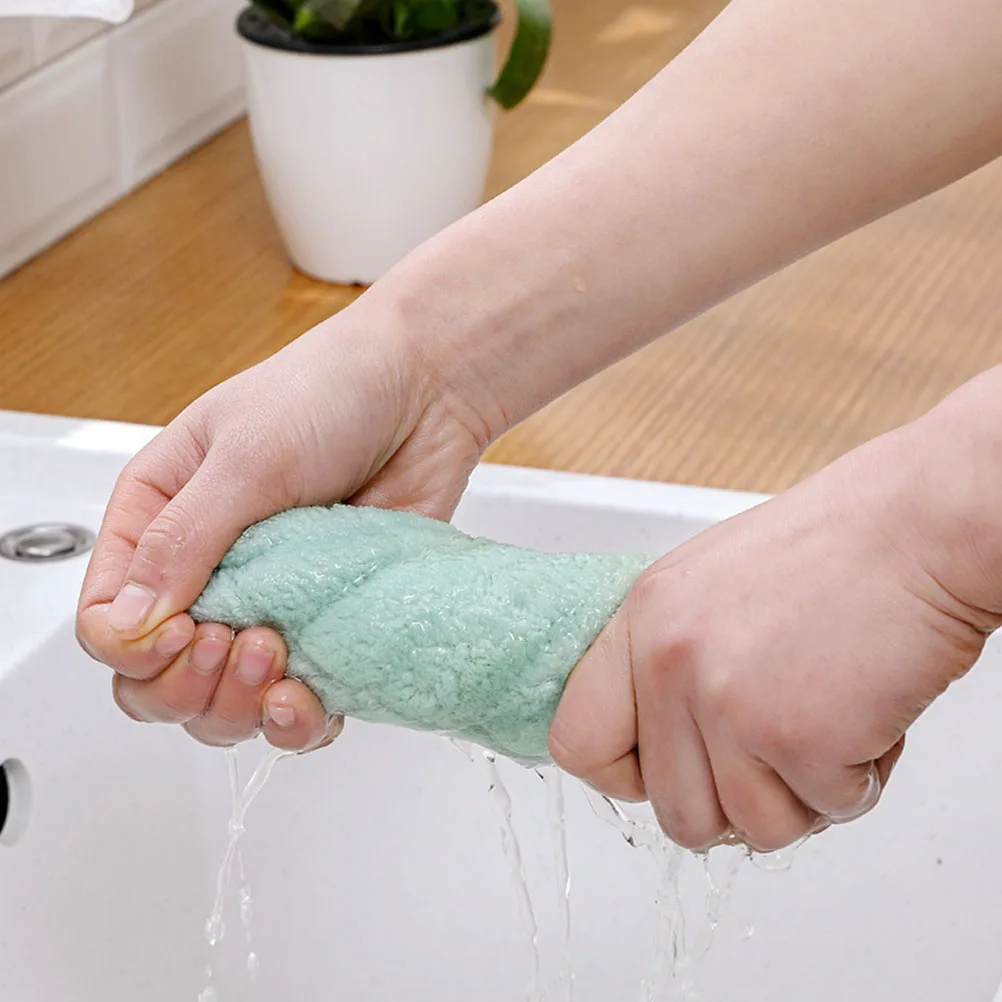 

20pcs Water Absorbent Towels Dish Rags Kitchen Cleaning Cloth Polyester Wiping Duster Reusable Scrub Non Scratch Multi Function