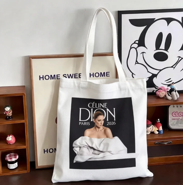 2026 Vintage Portrait Art Poster Print Canvas Tote Bag Large Capacity Shoulder Shopping Bag Casual Daily Handbag For Women Men