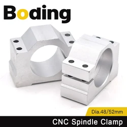 보딩 CNC 라우터 기계 스핀들 클램프 직경 48mm 52mm 스핀들 모터 클램프, 300w 400w 500w 600w 모터 마운트 브래킷