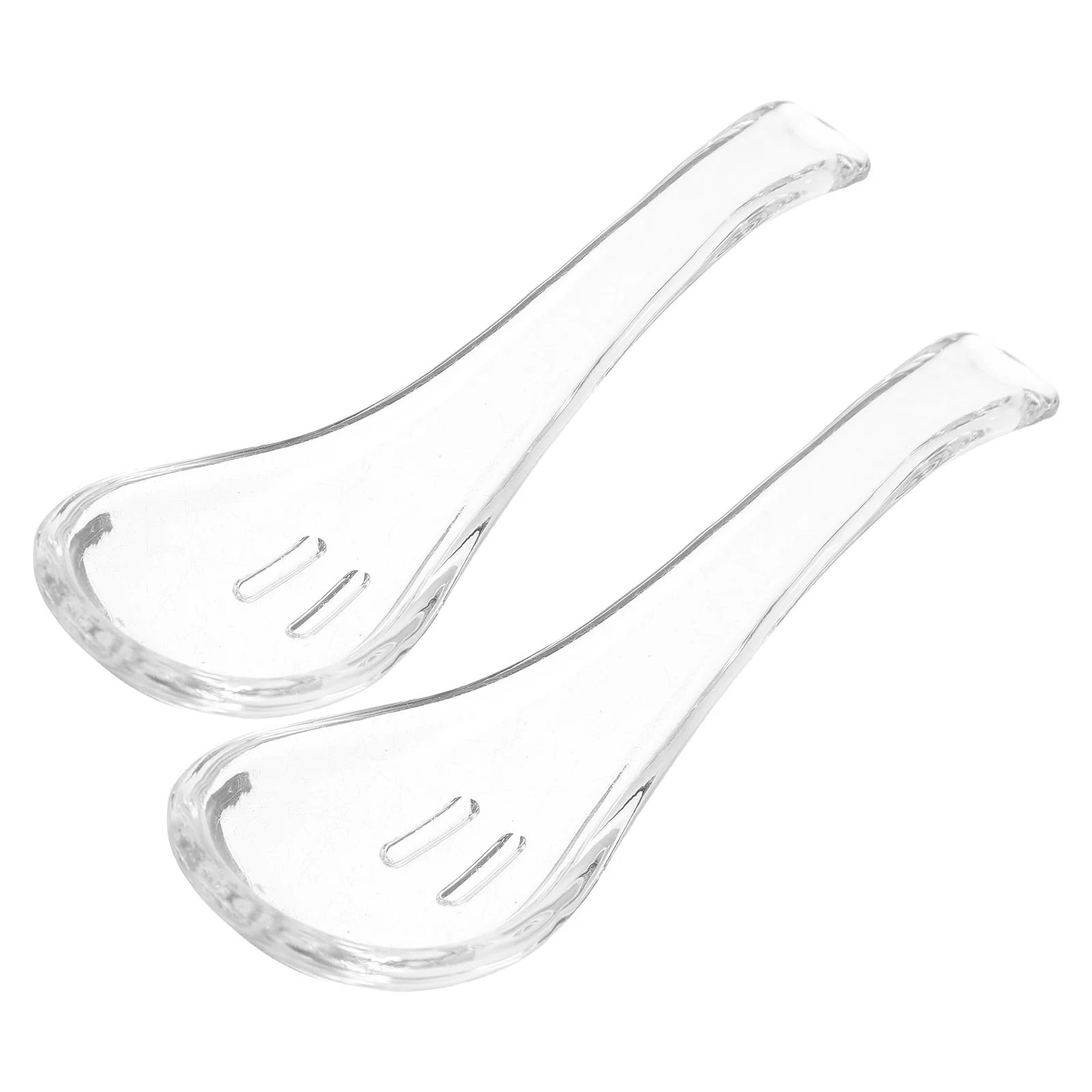 

2Pcs Clear Glass Spoon Elegant Comfortable Grip Kitchen Essentials for Soup Dessert Breakfast Stirring Kitchen Accessories