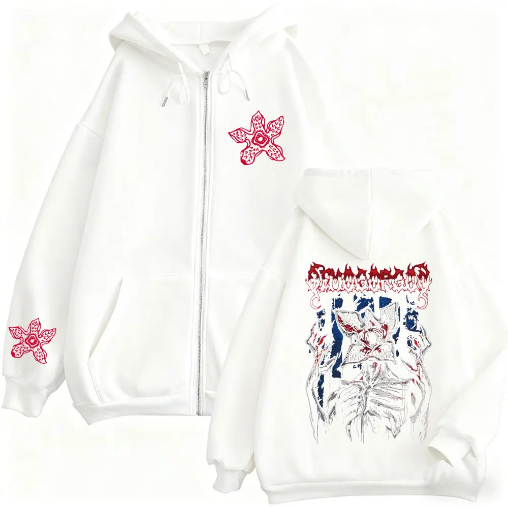 محدودة الإرهاب ديموجورجون أكلة لحوم البشر زهرة الوحش قلنسوة بسحاب المشجعين هدية إيدي مونسون الرجال النساء عادية خمر زمم سترة