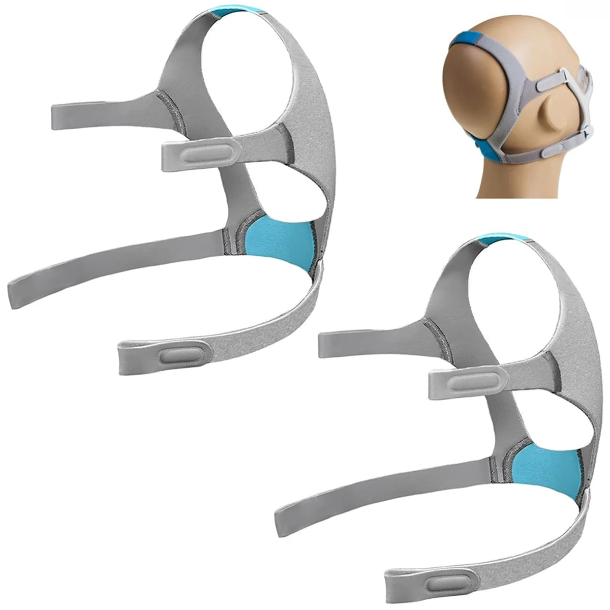 AT53 2-Pack Replacement Headgear Strap for N20 Nasal Pillow CPAP Mask, CPAP Headgear Compatible with N20, Adjustable Headband