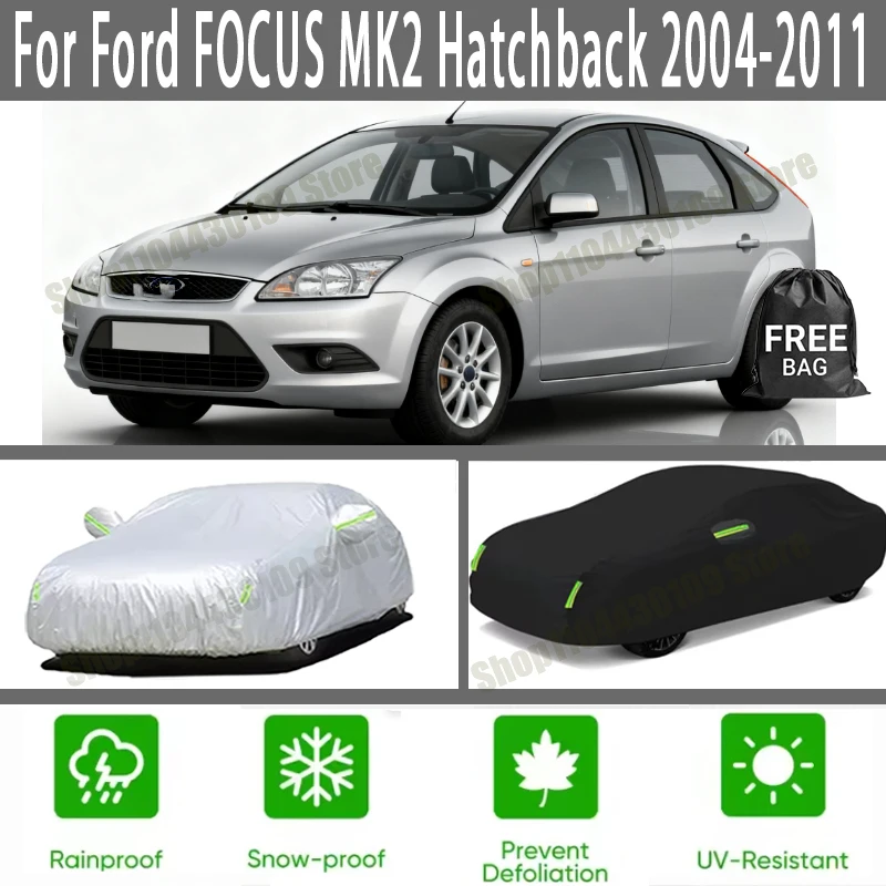 

Чехол для автомобиля Ford FOCUS MK2 Hatchback 2004-2011, водонепроницаемый, с защитой от ультрафиолета, всепогодный, пыле- и снегозащитный, дождезащитный, из полиэстера 190T