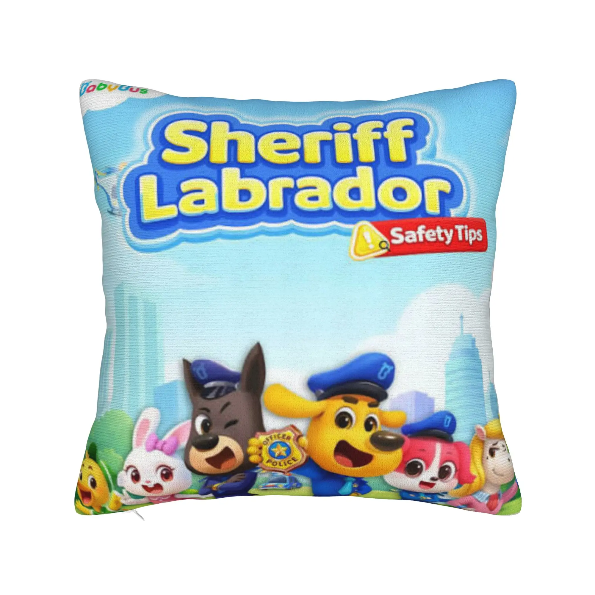 Home Decoration Safety Sheriff Labrador  Pillowcases Accessories  Pillow Covers Zipper Multiple Sizes