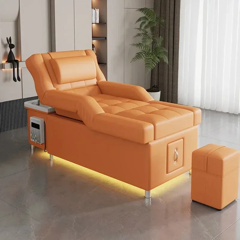 2025 Custom Luxury Modern Head Spa Foot Bath Back Lift Electric Reclining Massage Shampoo Bed