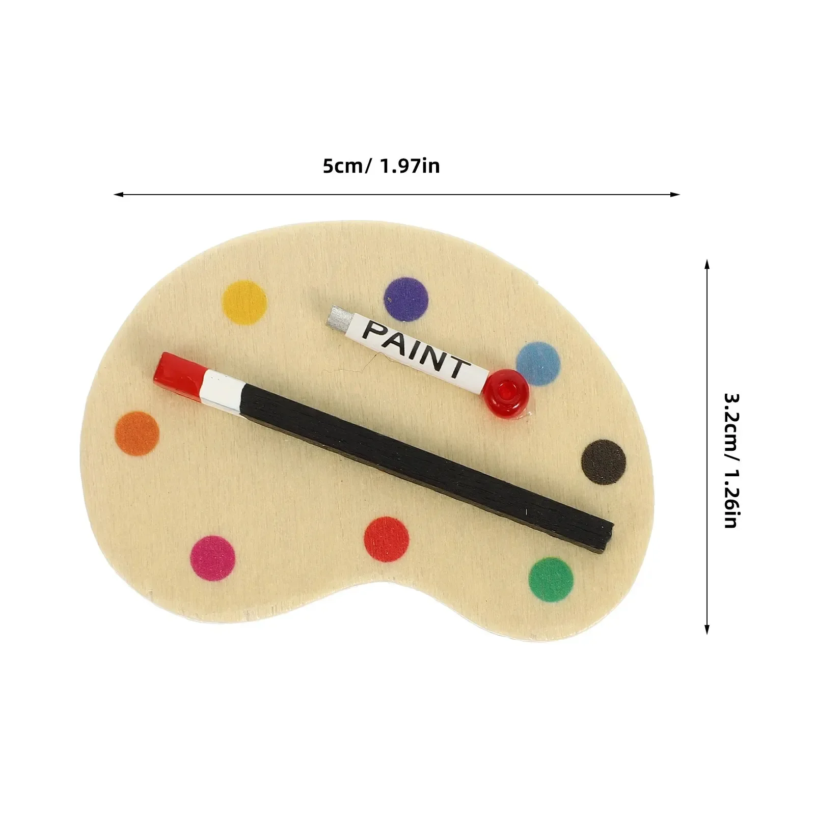 Mini Wooden Palette Doll House Scene Props Mini Accessories for Pretend Play Durable Decor