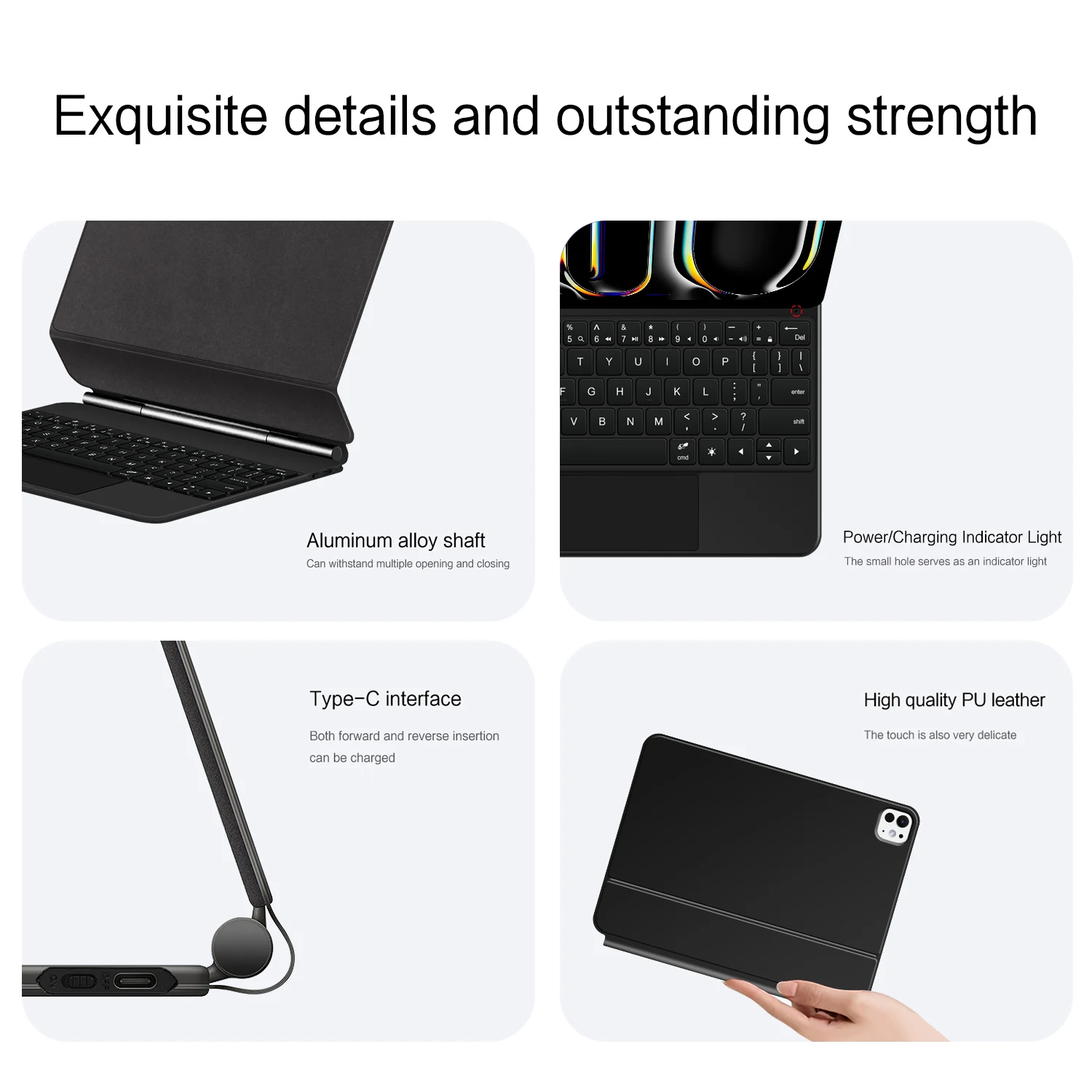 Teclado mágico retroiluminado para ipad pro 11 13 m5 2025 caso para ipad air 11 13 Polegada m3 m2 caso ipad m5 pro 11 13 m4 capa inteligente folio