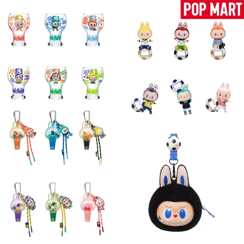 

POPMART The Monsters Collaboration Series Bottle Opener Fridge Magnet Blind Box Collectible Figure For Football Fans