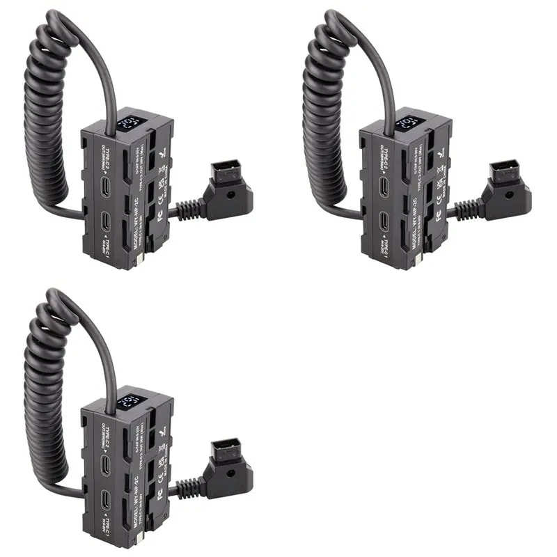 

СКИДКА! 3X D-TAP адаптеры для батарей NP-F550/970, двусторонние муляжи батарей серии NP-F для камер и мониторов с передачей изображения