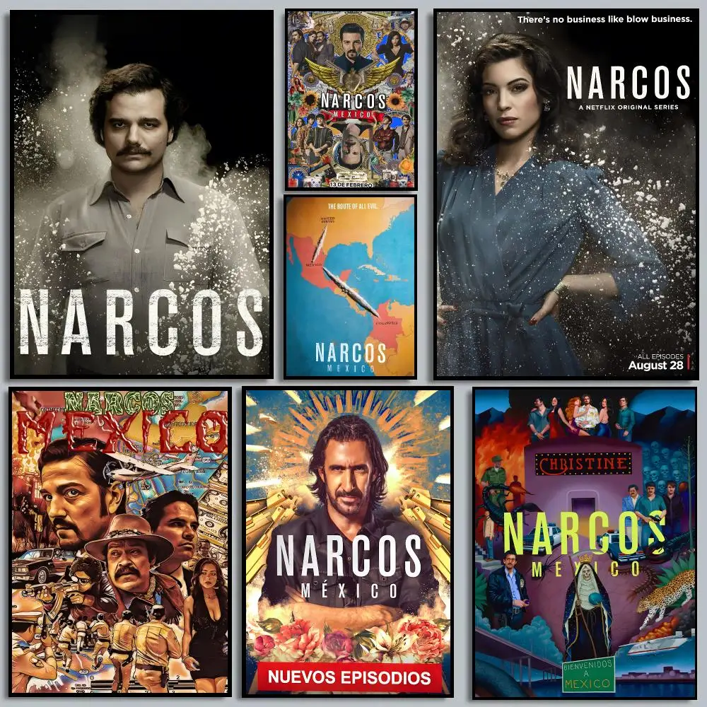 Narcos TV Series Crime Drama Poster HD Waterproof Self-Adhesive For Living Room Gift Bedroom Hallway Wall Decor