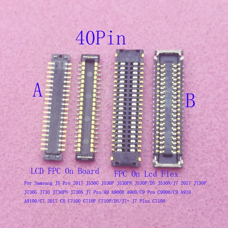 2-10Pcs Plug FPC Connector Lcd Display Screen For Samsung Galaxy J530 A5 A500 A9 C7 C8 J730F J7 Plus J5 C9 Pro 2017 C710 C7108