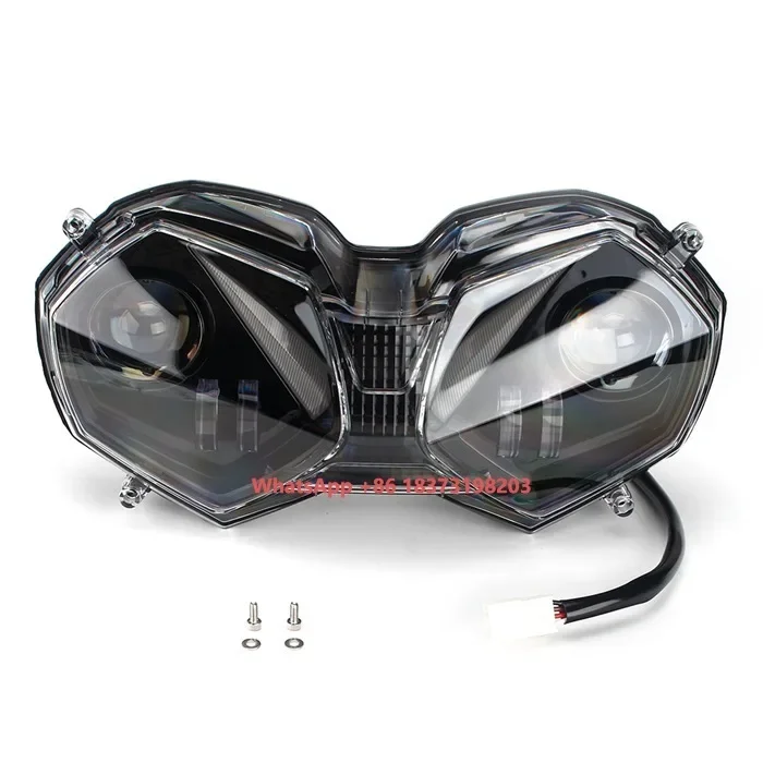 Motorcycle LED Headlight W/ High Low Beam DRL Angel Eye Assembly for Tiger Explorer XC XCa XCx XR XRt XRx 12-17 Tiger 800 10-17