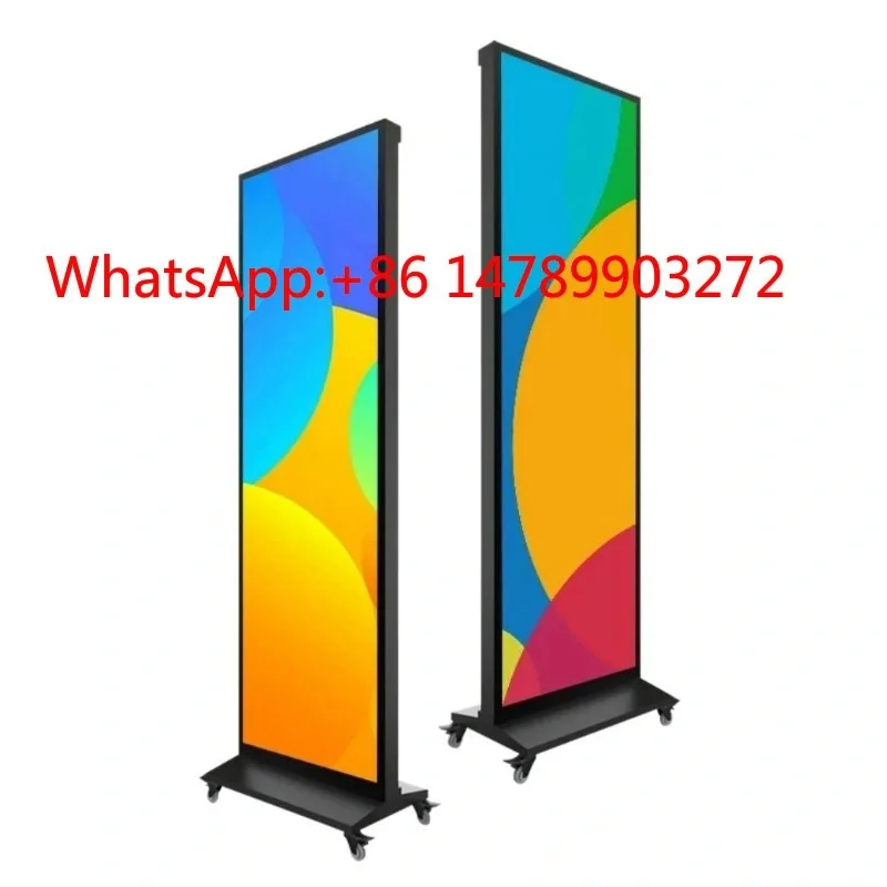 WiFi 4G USB Control LED Mirror Poster P1.86 P2 P2.5 6401920mm Floor Stand Indoor Outdoor Display