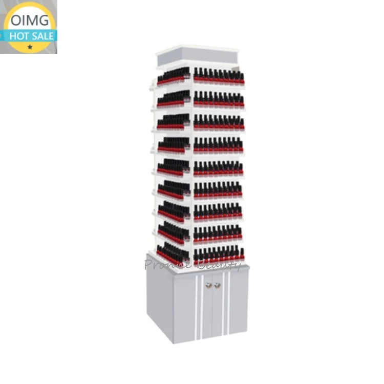 Professional Nails Salon Equipment Furniture Nail Polish Rack Customized Nail Polish Display Floor Stand