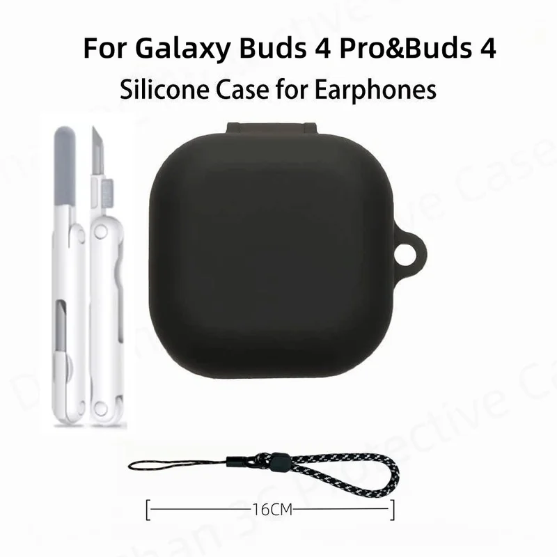 Capa For 2026 Samsung Galaxy Buds Pro 4 Anti-Scratch Case Cover With Keychain&Cleaning Kit&Lanyard Case For Galaxy Buds 4/3 Pro