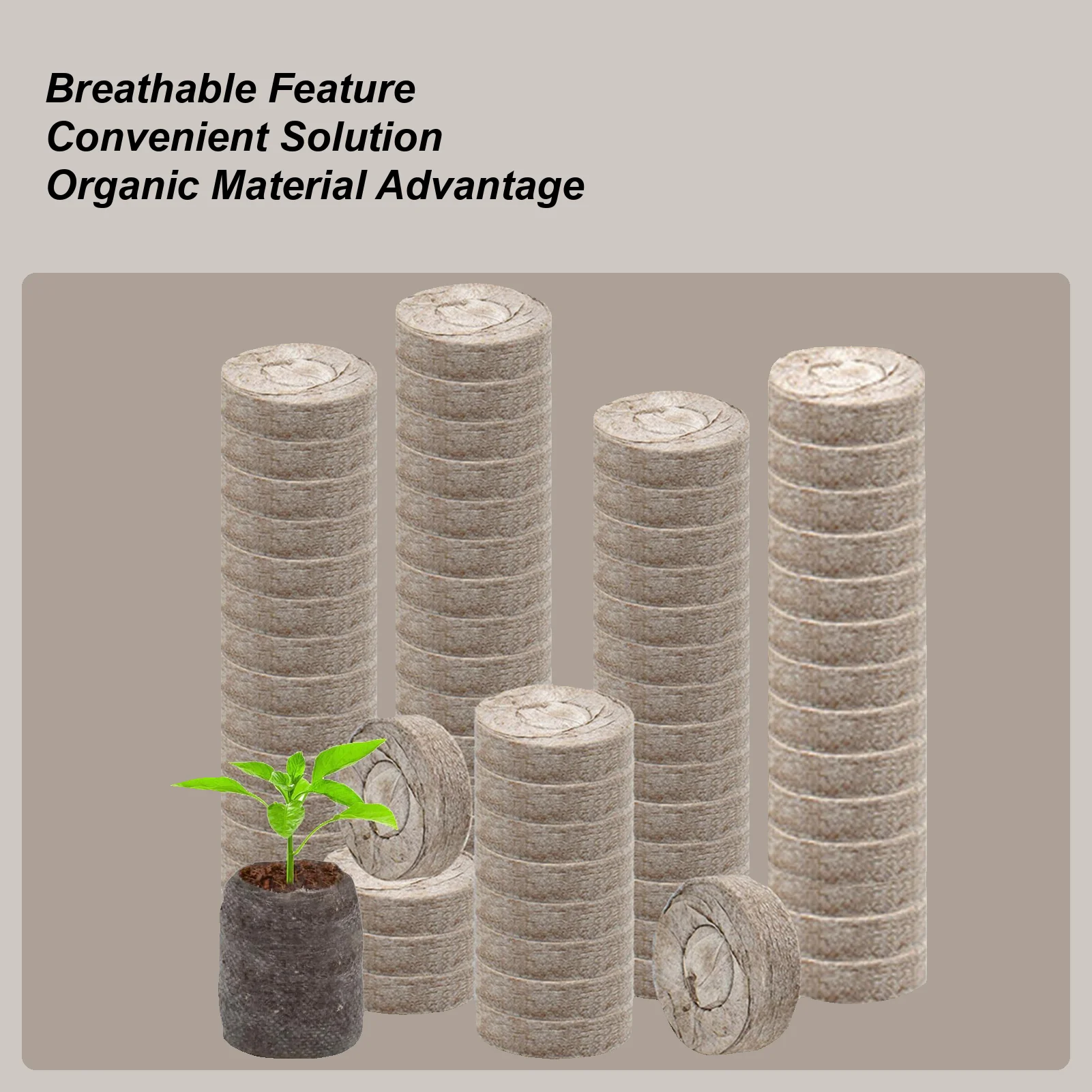 Soil For Plants 100 Pieces Organic Potting Fertilizer 30MM Peat Rooting Soil for Vegetable Flower Tree Cactus Orchid Bonsai