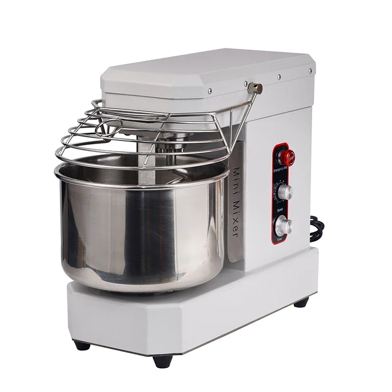 Mixer Spiral Profesional 10 Liter Mixer Adonan Peralatan Memanggang Baja Tahan Karat Peralatan Roti Roti Komersial