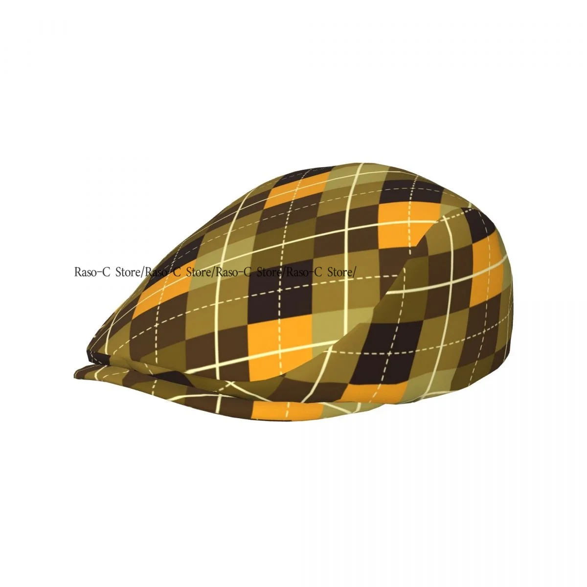 Flat Cap Men Women Newsboy Cap Geometric Argyle Pattern Driving Bunnet Ivy Hat Bakerboy Hat Spring Summer Boina