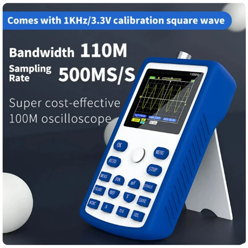 

1C15 Professional Digital Oscilloscope 500MS/s Sampling Rate 110MHz Analog Bandwidth Support Waveform Storage