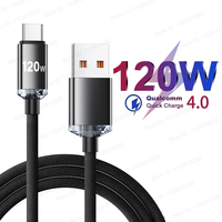 120W 6A USB Type C Cable For Xiaomi 13 Samsung S23 Realme Mobile Phone Fast Charge USB C Cables Type C Quick Data Charger Wires